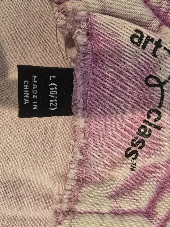 Vintage Style Pink Denim Overalls | Wide Leg | Utility Pockets Size L - Picture 4 of 4